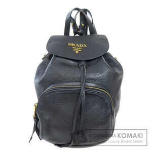 Prada Logo Backpack Rucksack Daypack Leather